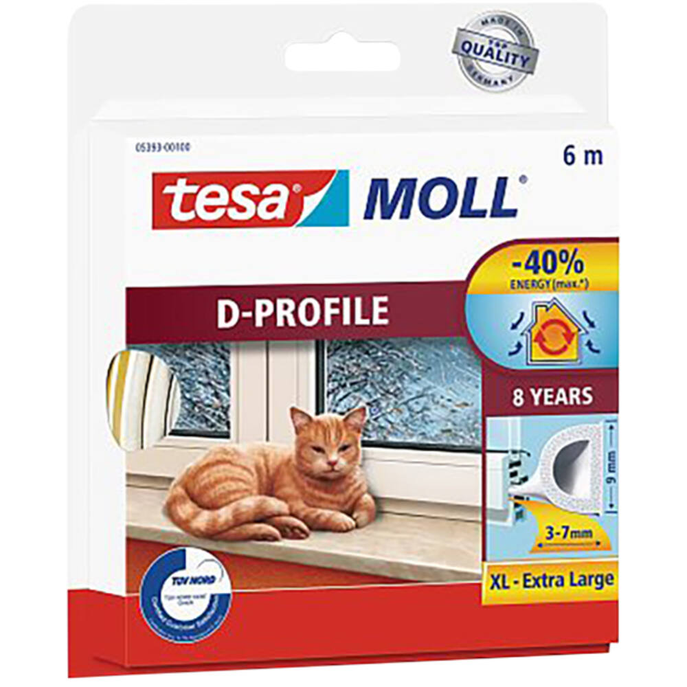 Tesa Tesamoll Classic D Profiel 8Jr 6M Wit
