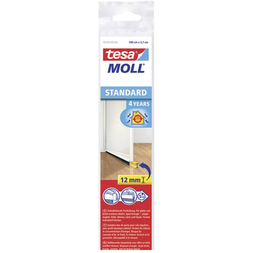 Tesa Tesamoll Standard Dorpelstrip Voor Effen Vloeren 4Jr 1M x 37 mm Wit