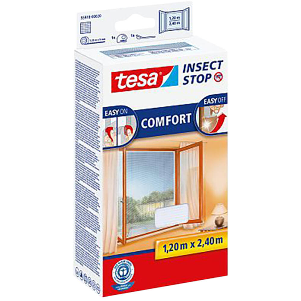 Tesa Comfort Vliegenhor Ramen 1,2M x 2,4M Wit