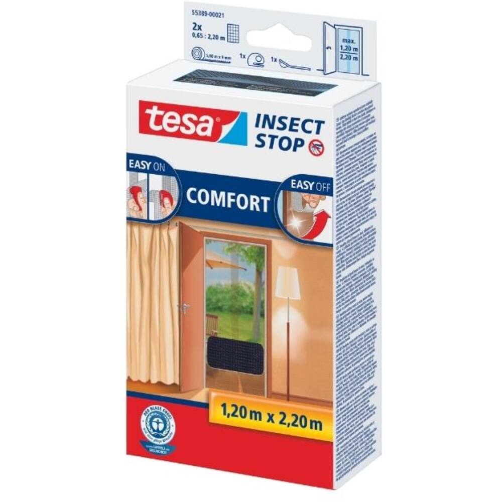 Tesa Comfortvliegenhor Deuren 2 x 65M x 2,2M Zwart