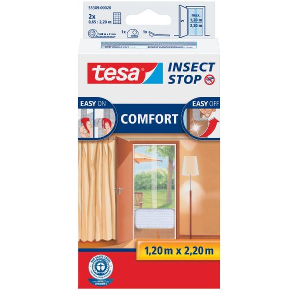 Tesa Comfortvliegenhor Deuren 2 x 0,65M x 2,2M Wit