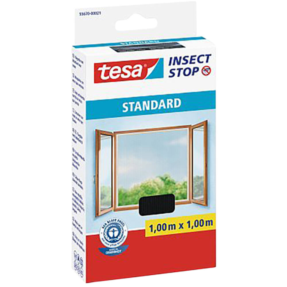 Tesa Standard Vliegenhor Ramen 1M x 1M Zwart