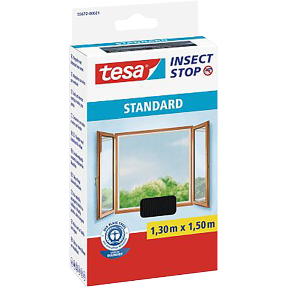 Tesa Standard Vliegenhor Ramen 1,3M x 1,5M Zwart