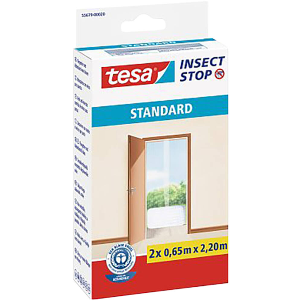 Tesa Standardvliegenhor Deuren 2 x 0,65M x 2,2M Wit