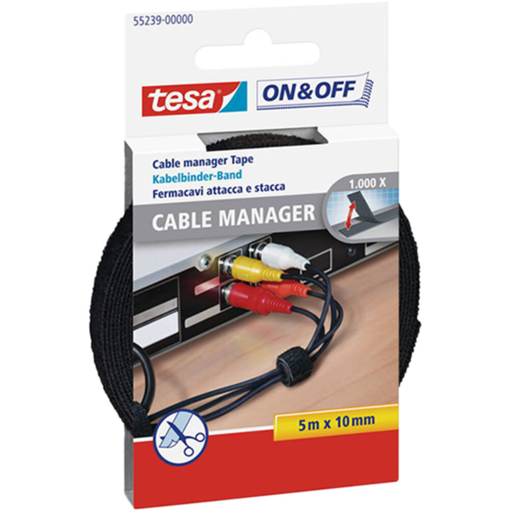 Tesa On&Off Cable Manager 5M x 10 mm