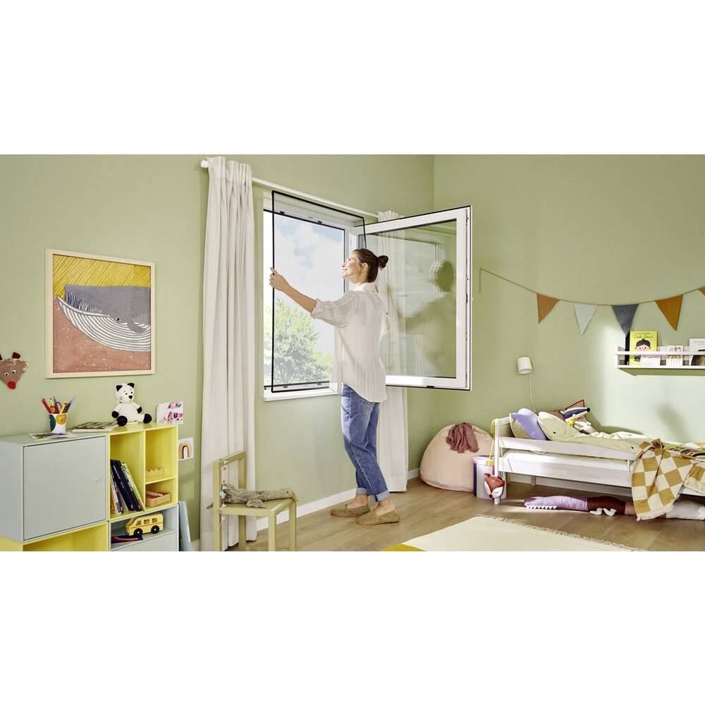 Tesa Insect Stop Clip-On Vliegenhor 1.2 M x1.4 M Antraciet