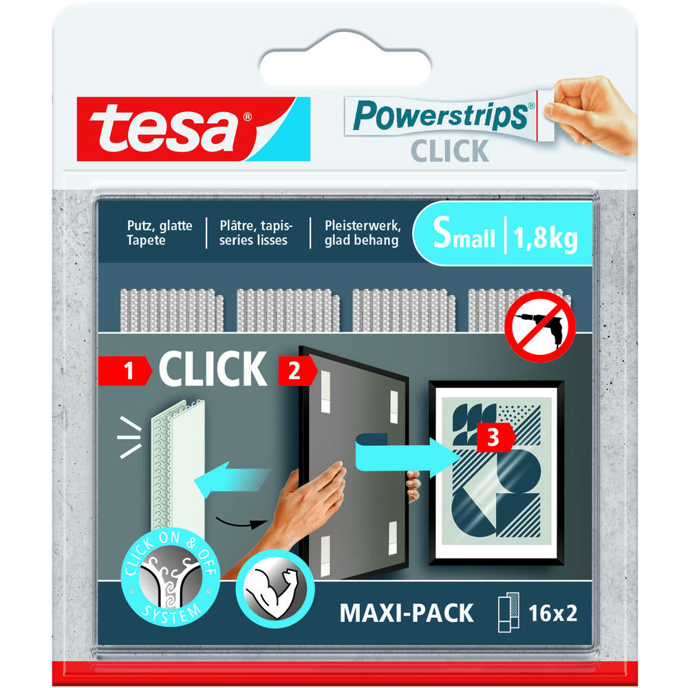 TESA POWERSTRIPS CLICK 16X2 S