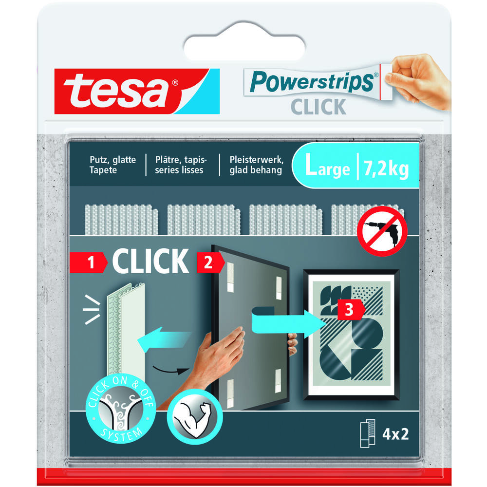 TESA POWERSTRIPS CLICK 4X2 L