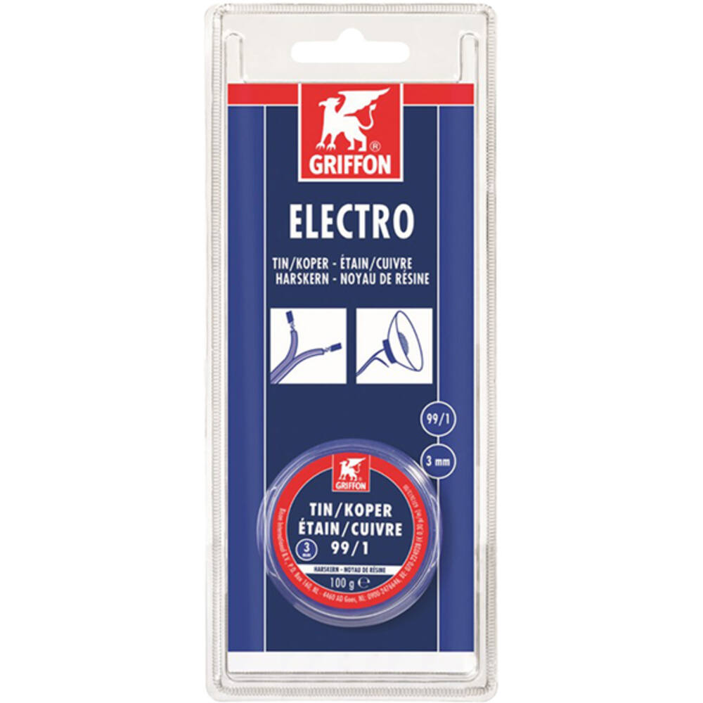 Griffon Electro Draadsoldeer Tin/Koper 99/1 Harskern 3 mm 100 g