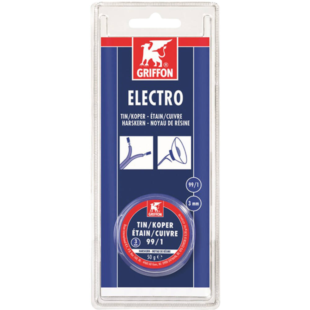 Griffon Electro Draadsoldeer Tin/Koper 99/1 Harskern 3 mm 50 g