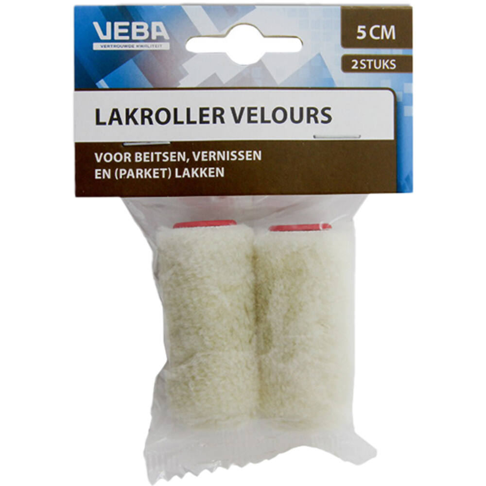 VEBA Verfrol Velours 5 cm, 2 st Ophangverpakking