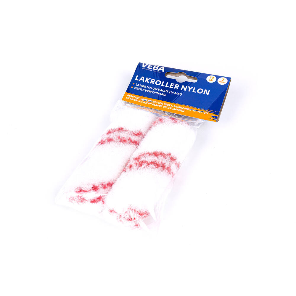 VEBA Verfrol Nylon 10 cm, Pool 14 mm, 2 st Ophangverpakking, Rood