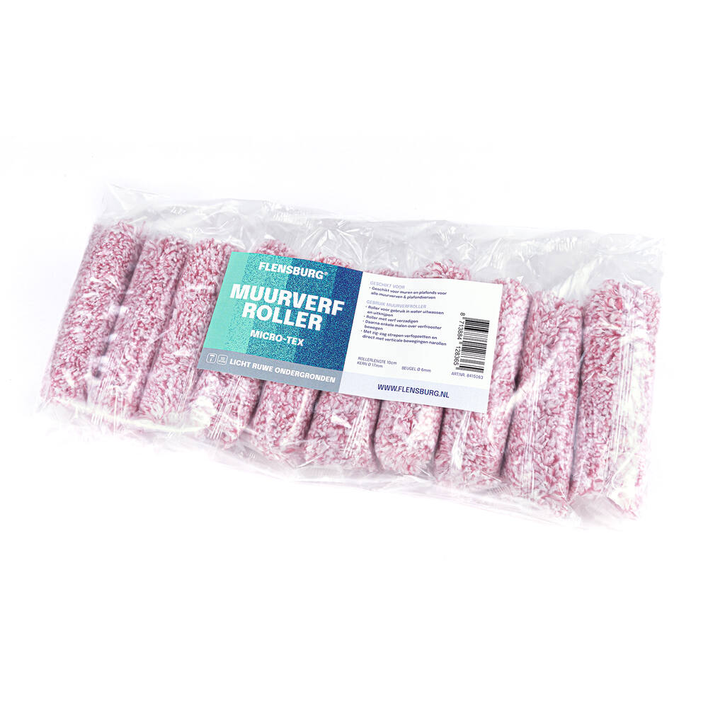 FLENSBURG Verfrol Microtex 10 cm, Pool 13 mm, 10 st