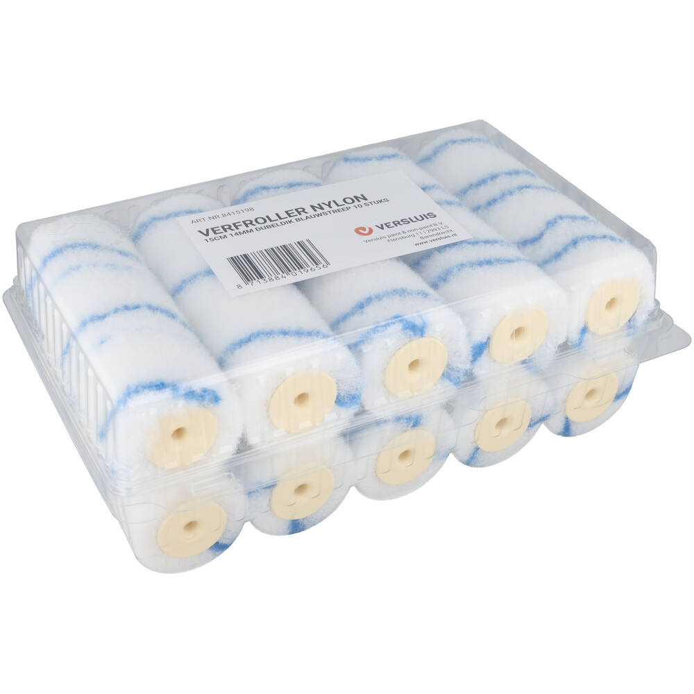 FLENSBURG Verfrol Nylon 15 cm, Dik, Pool 14 mm, 10 st, Blauw