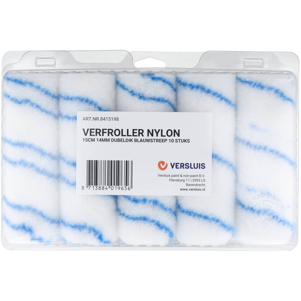 FLENSBURG Verfrol Nylon 15 cm, Dik, Pool 14 mm, 10 st, Blauw