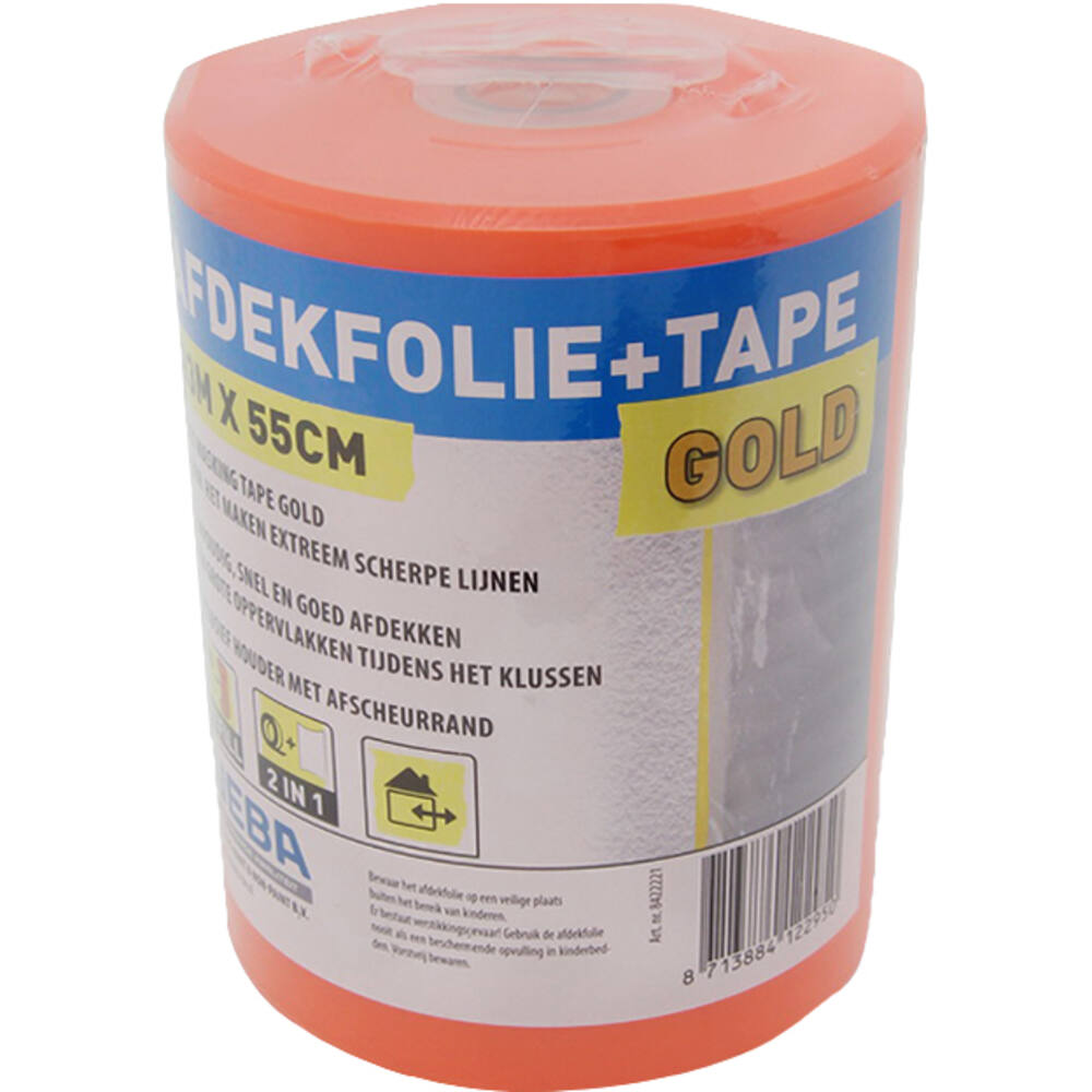 VEBA Afdekfolie+Gold Tape 55 cmx33 m