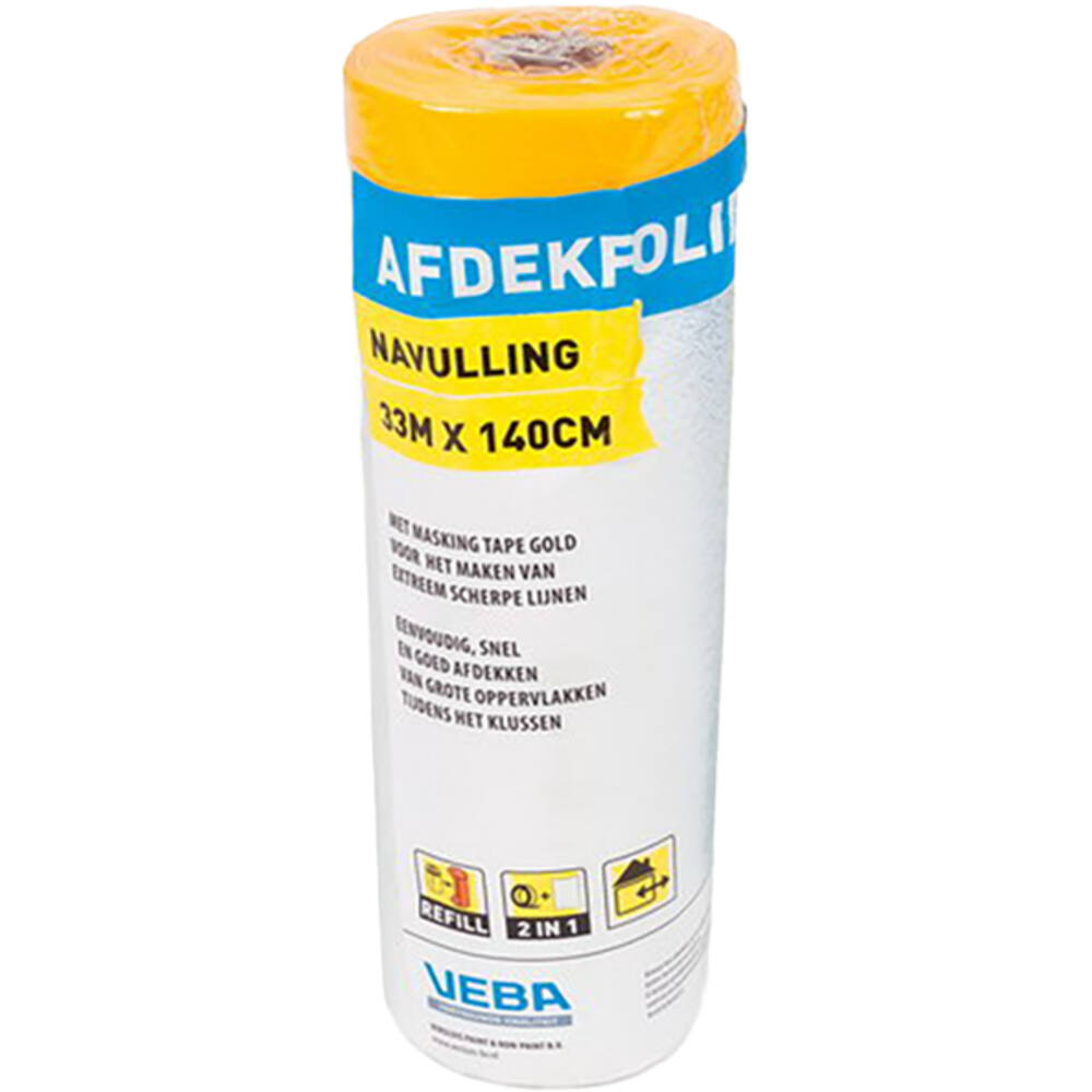 VEBA Afdekfolie+Gold Tape Navul 140 cmx33 m