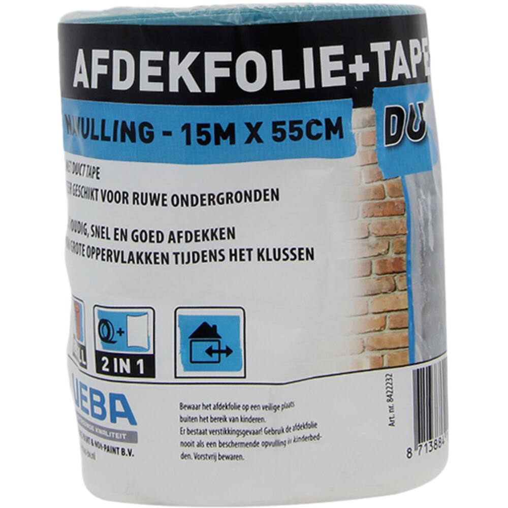 VEBA Afdekfolie+Duct Tape Navul 55 cmx15 m