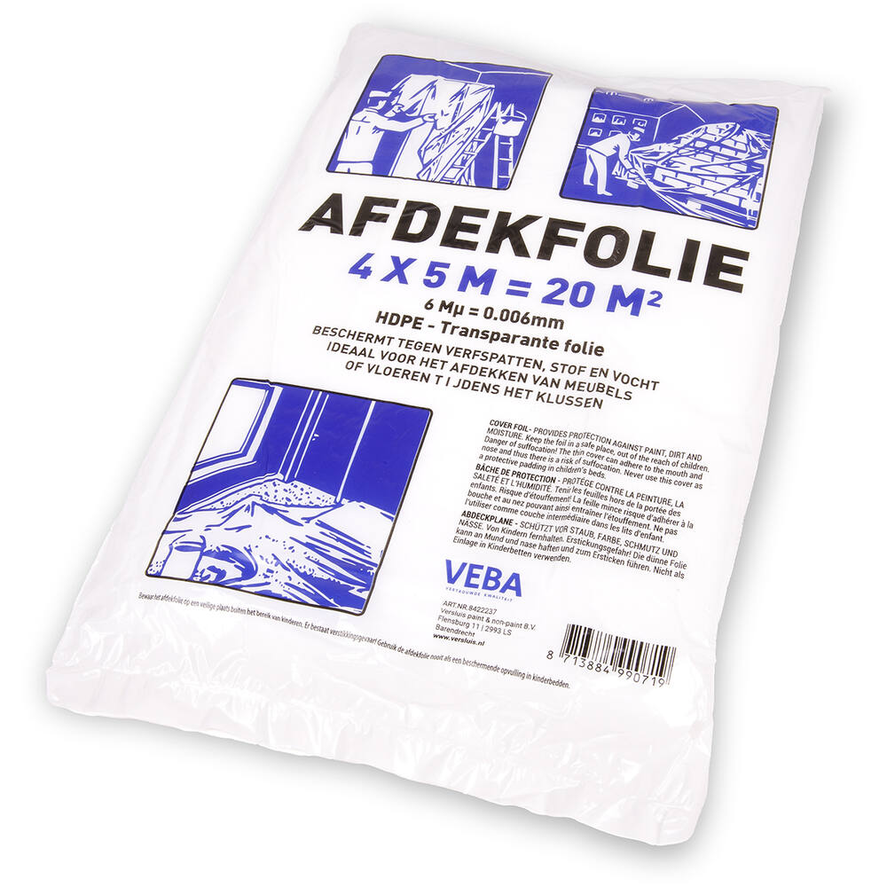 Basic Afdekfolie 4x5 m 2-Pack 6Mu HDPE