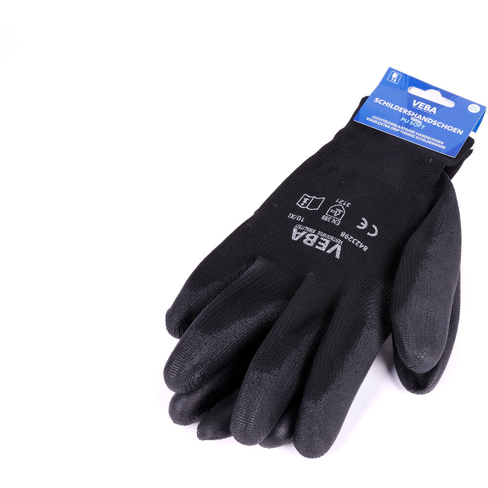 VEBA Handschoen Pu-Soft Zwart Mt XL