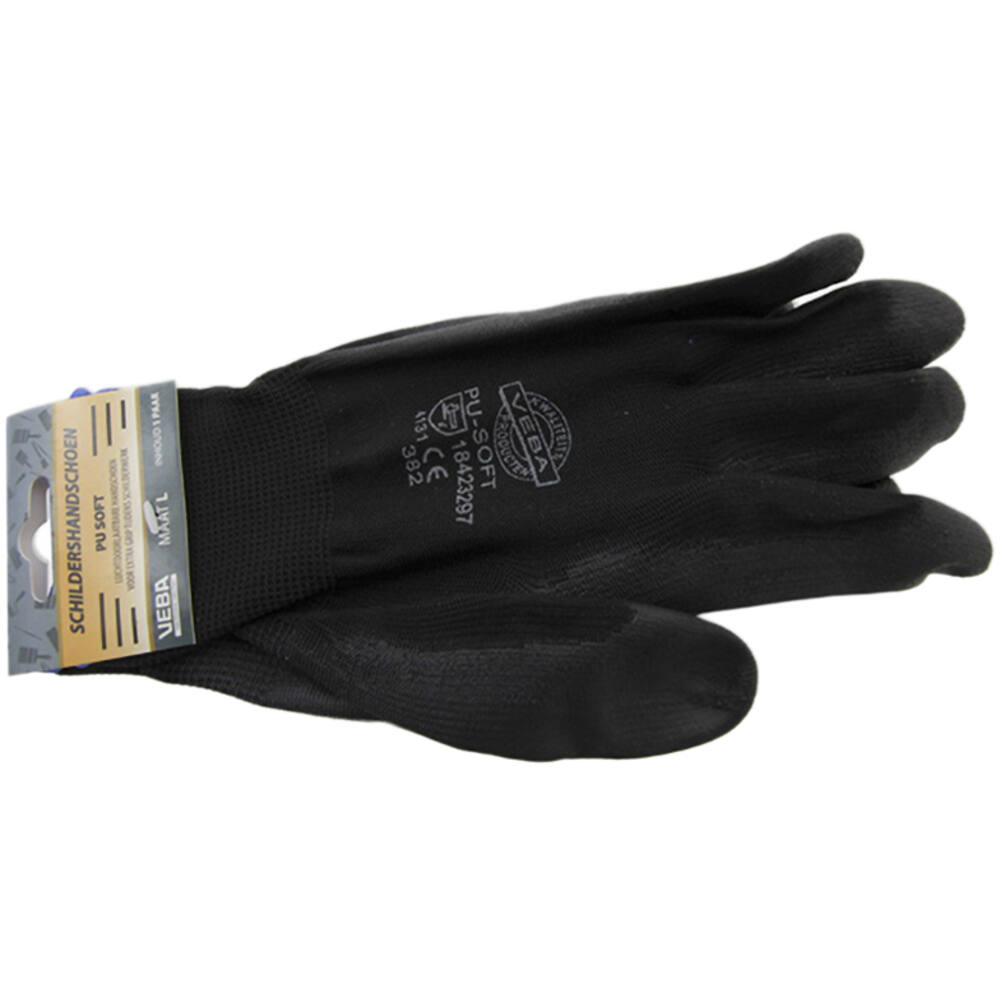 VEBA Handschoen Pu-Soft Zwart Mt XL
