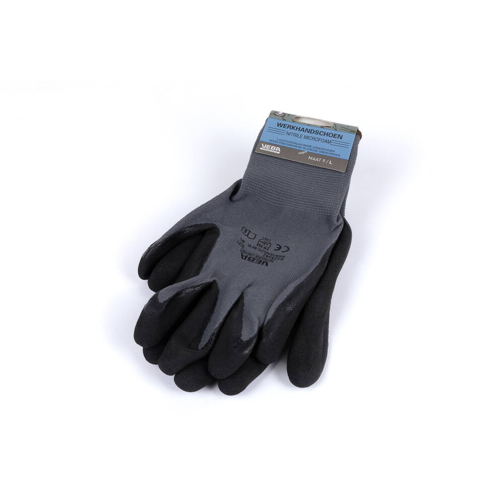 VEBA WERKHANDSCHOEN NITRIL MICROFOAM L