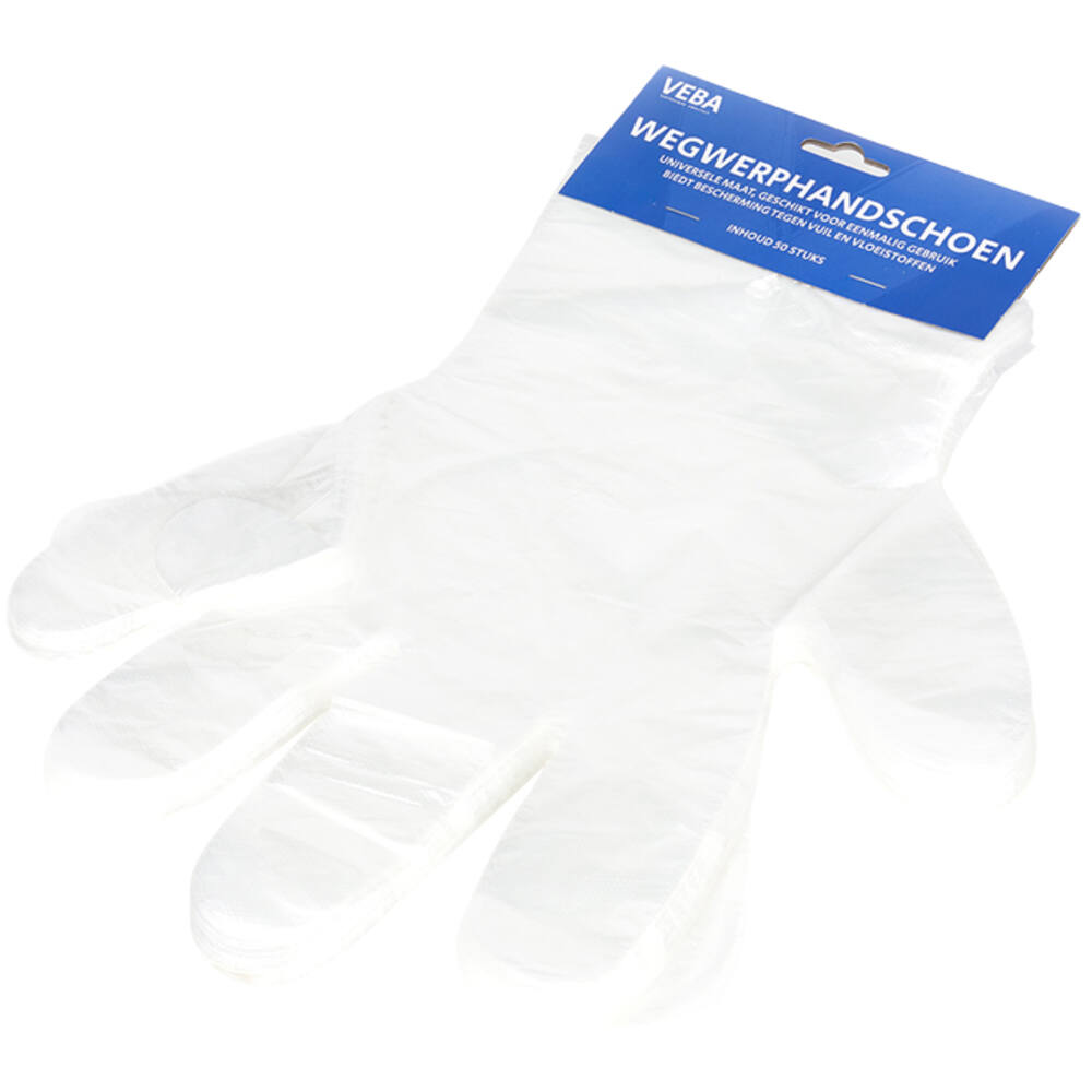 VEBA Basic Pe Wegwerp Handschoenen Transparant 50 st Ophangkaarten