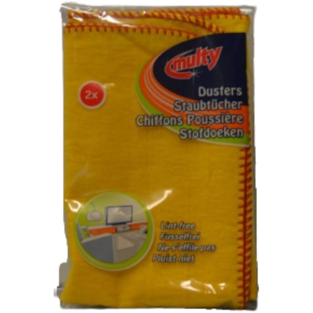 Multy Stofdoeken Geel 40x40 cm 2 st