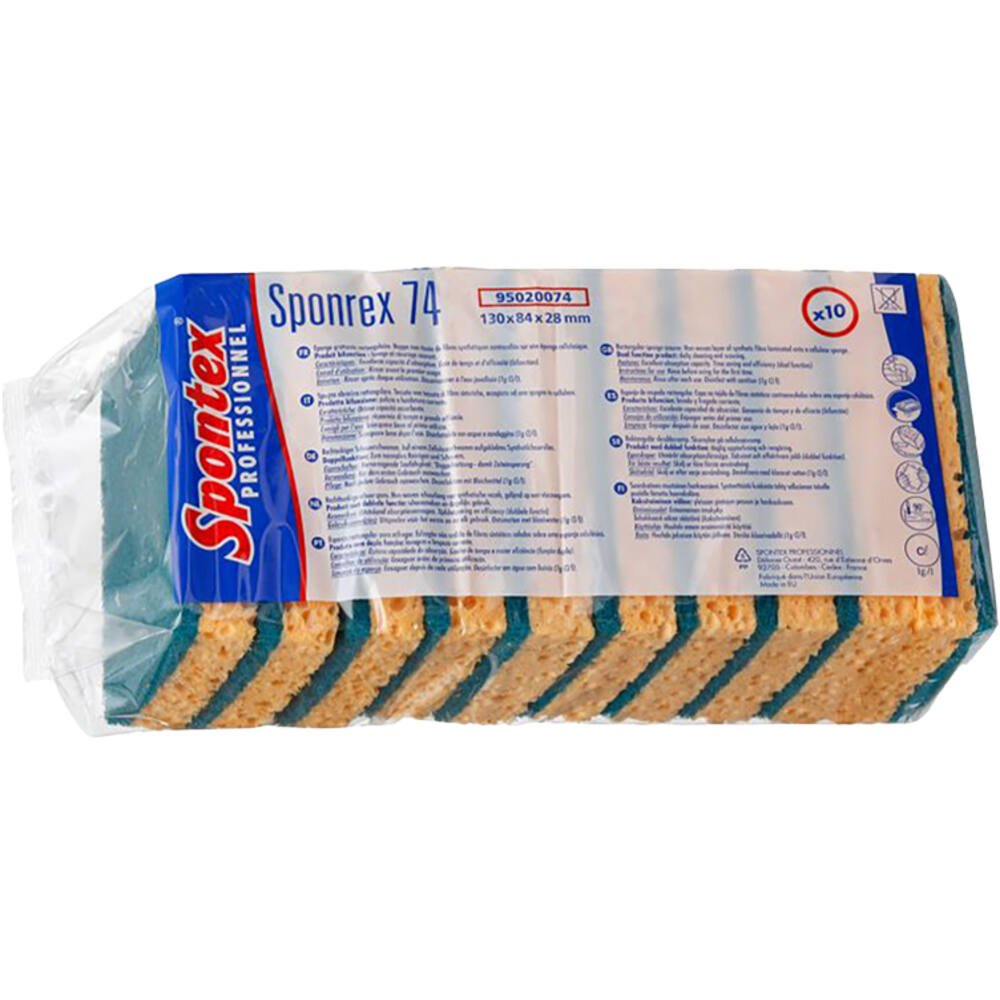 Spontex 74 Schuurspons 130x84x28 mm 10 st