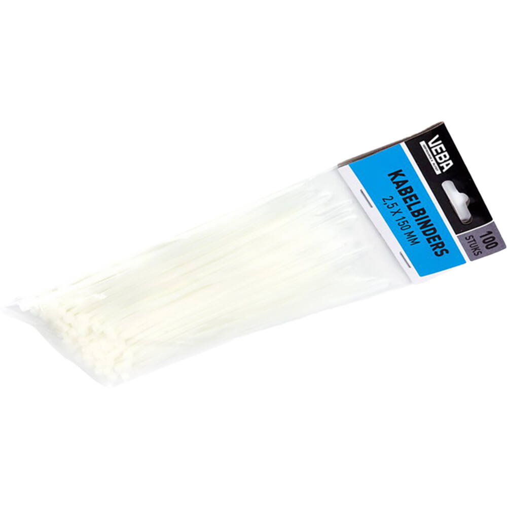 VEBA Kabelbinder/ Tiewrap 25x150 mm (100 Stuks)
