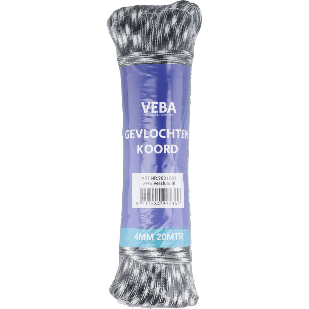 VEBA Gevlochten Koord 4 mm 20 m