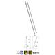 VEBA Aluminium Enkele Rechte Ladder/Ruimladder 1x8 (2,28M)
