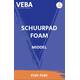 SCHUURPAD FOAM MIDDEL ORANJE 2ST