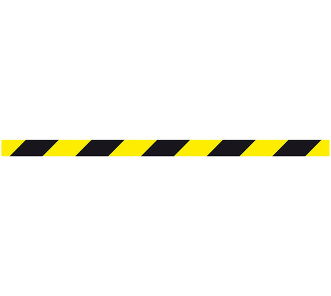 Waarschuwingstape geel/zwrt 48mmx26