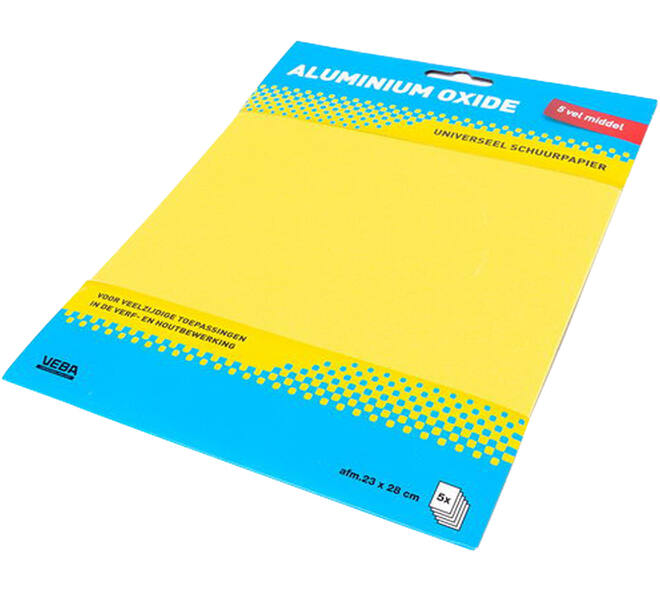 VEBA Schuurpapier Vellen 23 x 28cm Aluminium Oxide 5 st Middel P150
