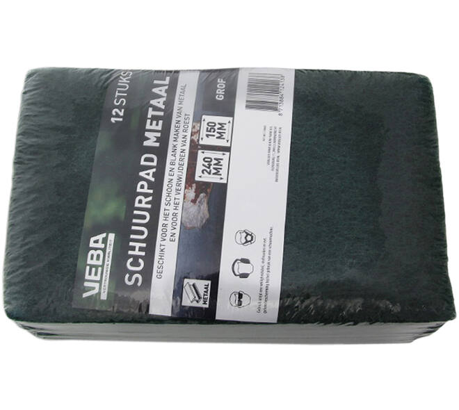 VEBA Schuurpad Metaal Grof (Groen) 150x240 mm 12 st