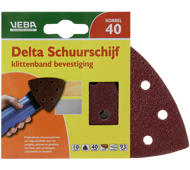 VEBA Klittenband Schuurpapier Delta 96 mm 10 st P40