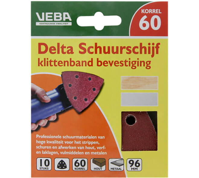 VEBA Klittenband Schuurpapier Delta 96 mm 10 st P60