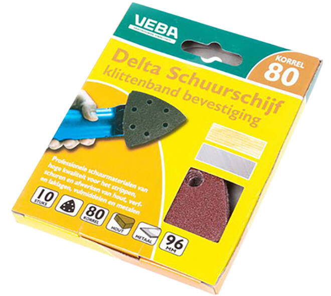 VEBA Klittenband Schuurpapier Delta 96 mm 10 st P80