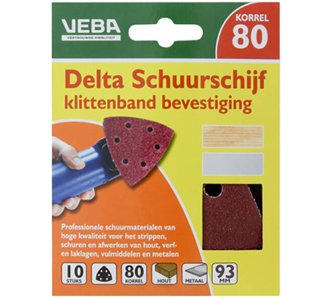 VEBA Klittenband Schuurpapier Delta 96 mm 10 st P80