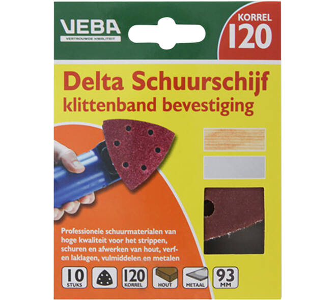 VEBA Klittenband Schuurpapier Delta 96 mm 10 st P120