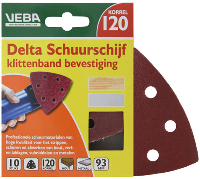 VEBA Klittenband Schuurpapier Delta 96 mm 10 st P120