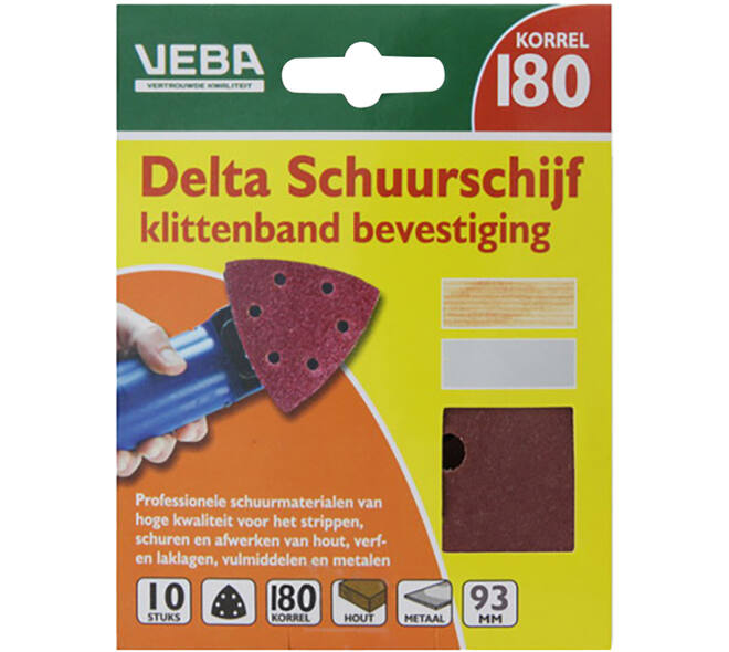 VEBA Klittenband Schuurpapier Delta 96 mm 10 st P180