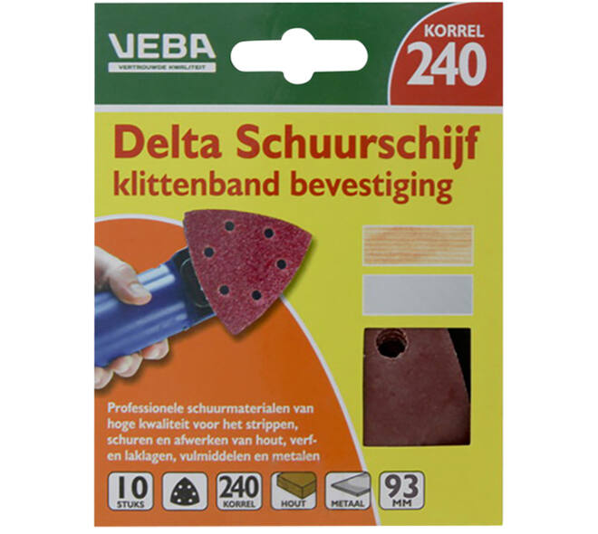VEBA Klittenband Schuurpapier Delta 96 mm 10 st P240