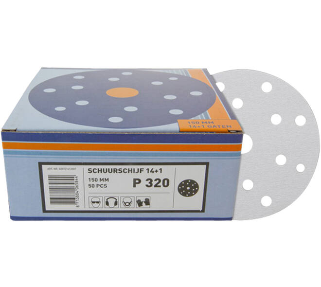 VEBA Schuurschijf Klittenband 150 mm 14+1 Gaten 50 st P320