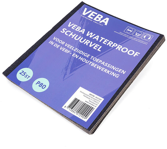 VEBA Schuurpapier Vellen 23 x 28cm Waterproof 25 st P80