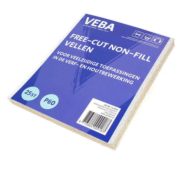 VEBA Schuurpapier Vellen 23 x 28cm Free-cut Non-fill 25 st P60