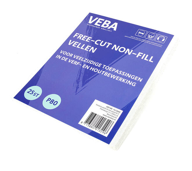 VEBA Schuurpapier Vellen 23 x 28cm Free-cut Non-fill 25 st P80