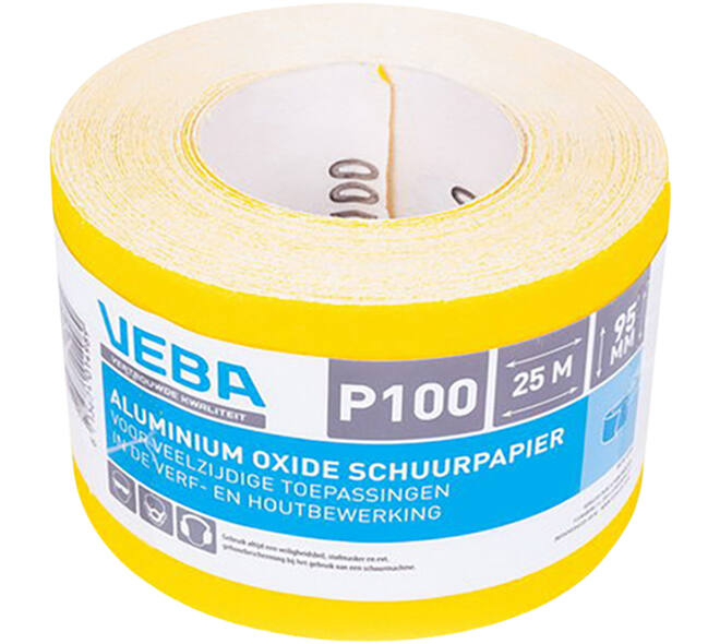 VEBA Schuurpapier Rol 95 mmx25 m Aluminium Oxide P100