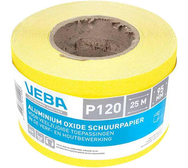 VEBA Schuurpapier Rol 95 mmx25 m Aluminium Oxide P120